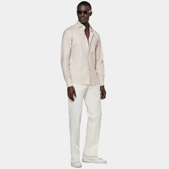 white christmas dresses Men's White Egyptian Cotton Broadcloth Shirt